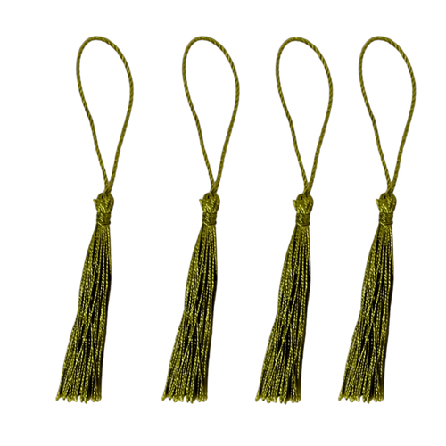 Tassels Decorative Accessory Olive Green 4pcs
