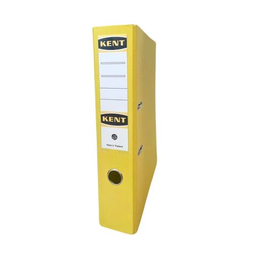 KENT Plastic Box File Yellow 3 inch