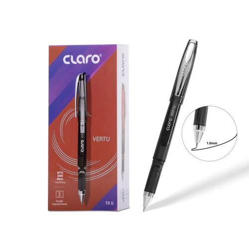 Claro Vertu Black Pen 10 Pcs