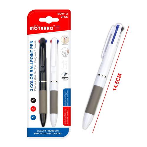 Motarro Multicolor Ballpoint Pen 3 Colors 2 Pens