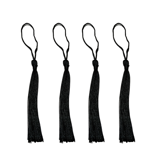 Tassels Decorative Accessory Black 4pcs