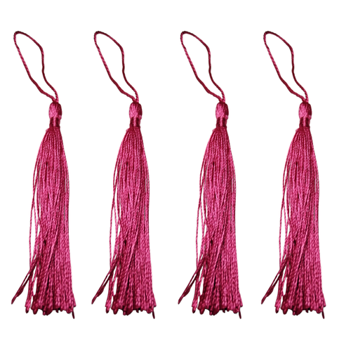 Tassels Decorative Accessory Fuchsia 4pcs