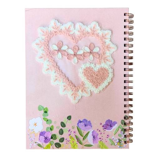 Embroidery A4 Notebook Handmade 100 sheets Flesh color