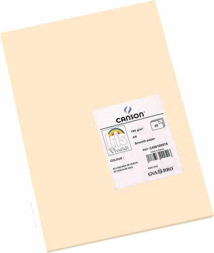 Canson Iris Vivaldi A4 185 gsm Smooth Color Paper -Skin- 50 Sheets