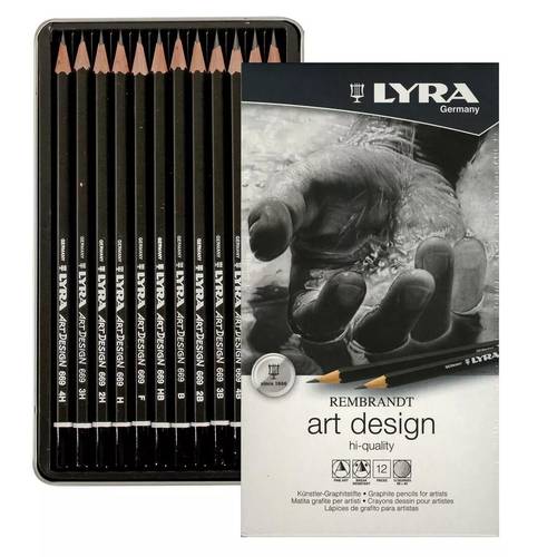 طقم أقلام رصاص 12 درجة  (Rembrandt -Art design) , ليرا