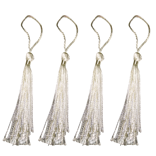 Tassels Decorative Accessory White 4pcs