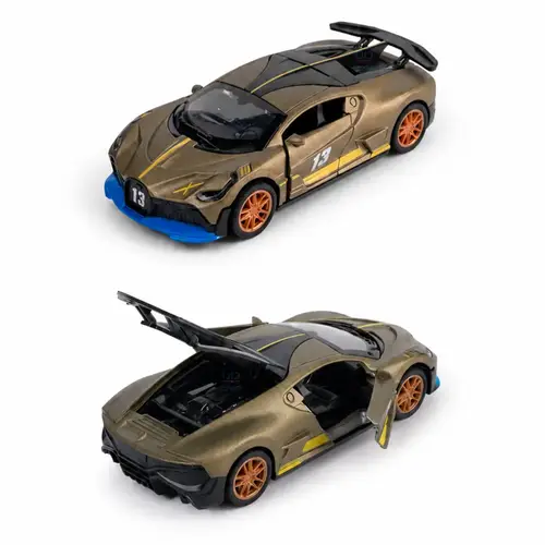 سيارة بوغاتي Bugatti مصبوبة من المعدن 1:32 - ذهبي