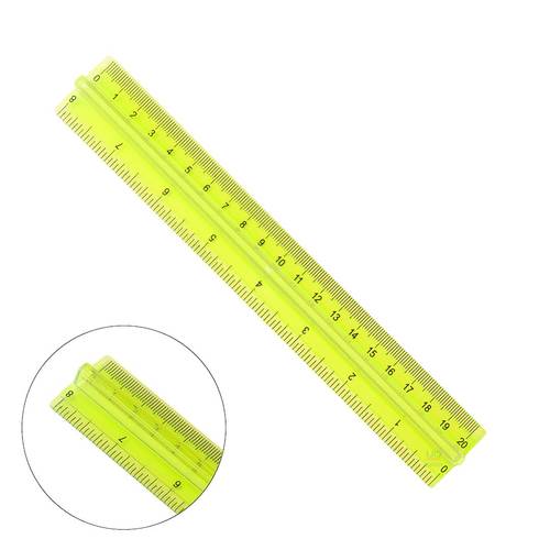 Finger Grip Ruler 20 cm Yellow