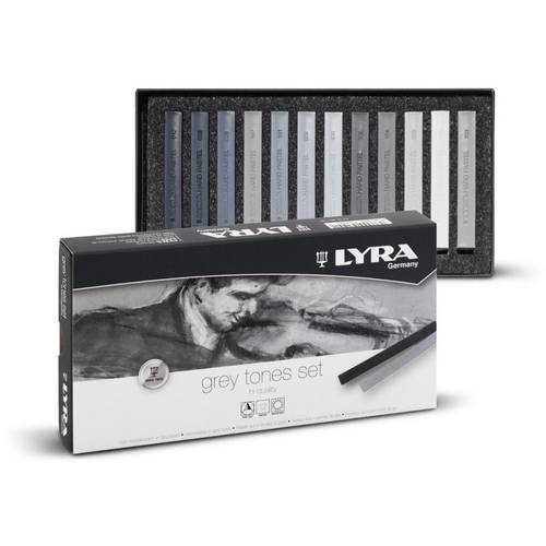 Lyra Polycrayons Grey Tones Square Pastel Crayon set (Assorted, pack of 12)