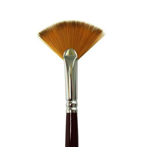 Phoenix Fan Brush Colored Nylon Long Handle