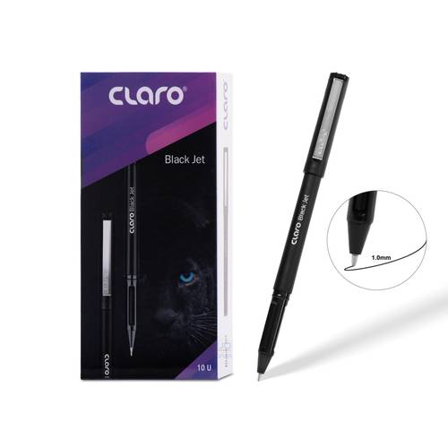 Claro Black Jet, Black Body Black Pen 1.0 mm 10 pcs
