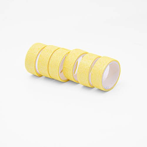 Glitter Washi Tape Yellow 6 pcs