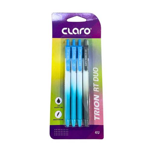 Claro Trion RT Duo Pen assorted colors 4 Pens