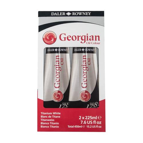 طقم 2 أبيض تيتانيوم زيتي 225 مل (Georgian Oil) , ديلر روني