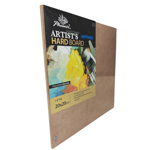 Phoenix Flat Hard Board unprimed 20x20cm