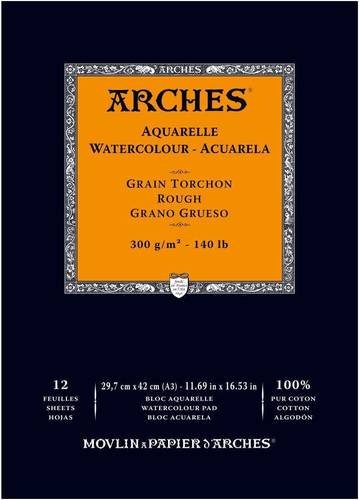 Arches, Watercolor Pad Rough- 300g - %100 cotton 