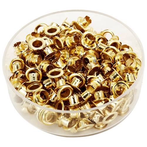 Metal Hole Punch Guard Gold Eyelet 250 pcs