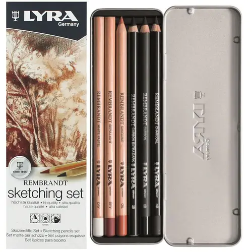 Lyra Rembrandt Sketching Set with Metal Case (Pack of 6)