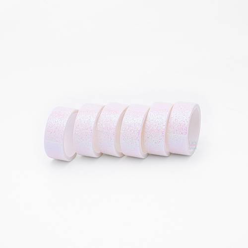 Glitter Washi Tape White 6 pcs