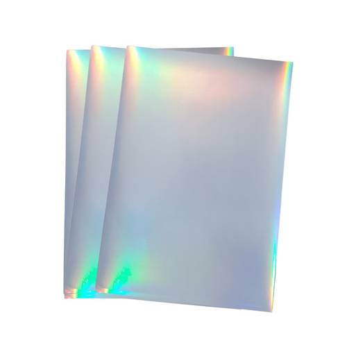 Metal Film Adhesive Silver Holographic 10 pcs