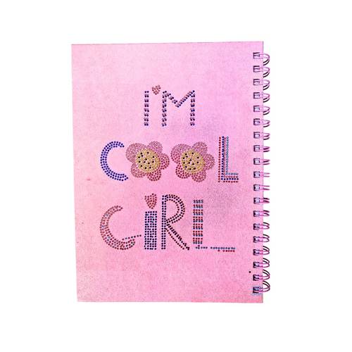 Embroidery B5 Notebook Handmade 100 sheets I'M COOL GIRL