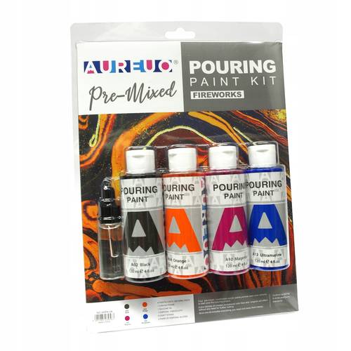 AUREUO Pouring Paint Kit Fireworks 120ml