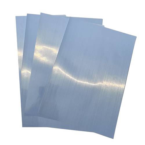 Metal Film Adhesive Striped Silver 10 pcs