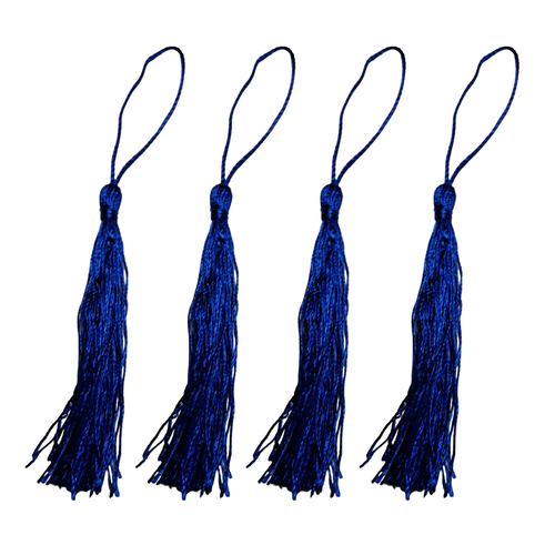Tassels Decorative Accessory Blue 4pcs