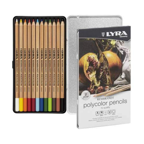 ليرا، طقم 12 لون رصاص بولي (REMBRANDT POLYCOLOR 12 assorted) 