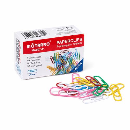 Motarro Colored Paper Clips 28 mm 100pcs