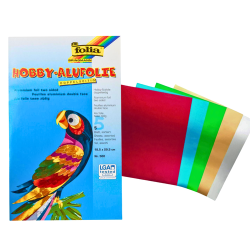 Alu-Foil Art double sided Assorted Colors 5pcs