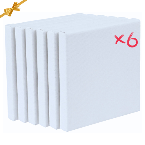 Stretched Canvas 3D ± 300 g 3.8 cm Wooden Frame 30x40cm 6pcs