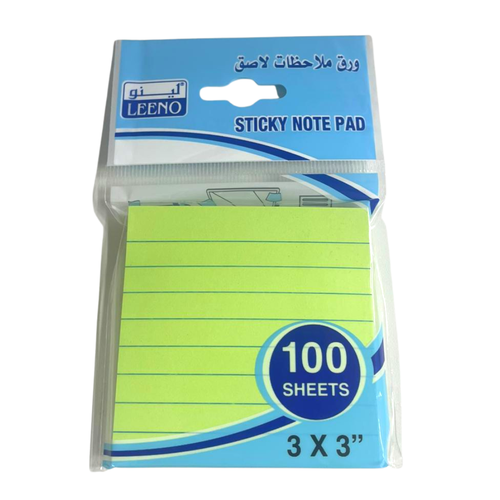 Leeno color lined sticky notes - Green