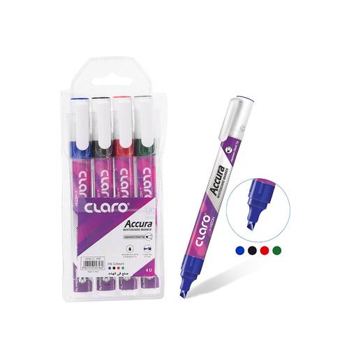 Claro Accura Whiteboard Marker 4 Colors