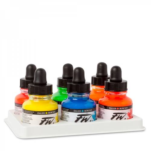 Daler Rowney, FW ink - Neon Set - 6 Colors 