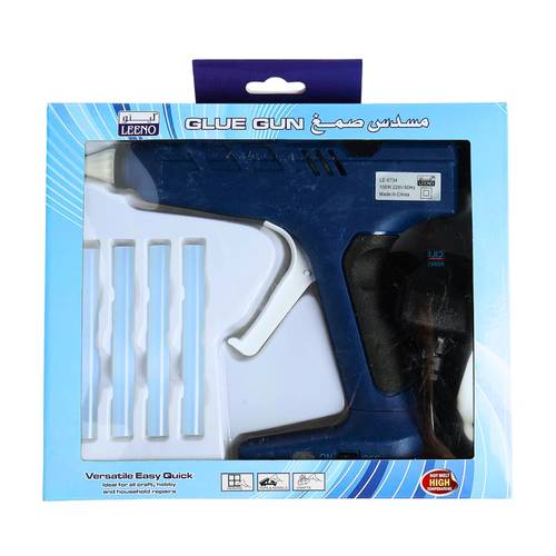 Leeno Glue Gun Blue with hot melt glue stick