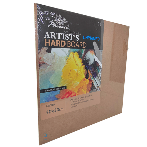 Phoenix Flat Hard Board unprimed 30x30cm