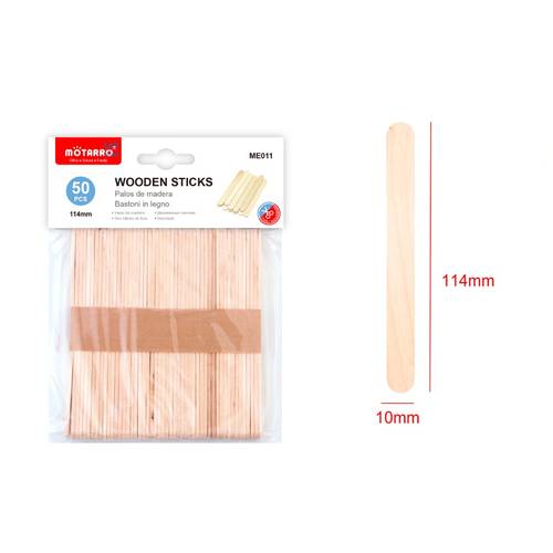 Wooden Sticks 114 mm 50 pcs