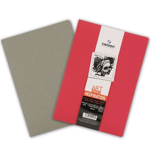طقم كراستين سكتش 96 جرام ART BOOK Inspiration أحمر+رمادي , كانسون 