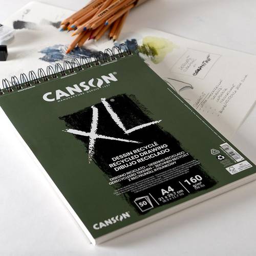 كراسة رسم ورق معاد تدويره 160جم XL  , كانسون 