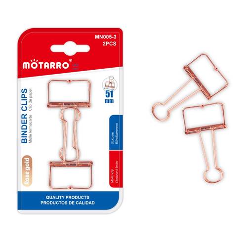 Motarro Rose Gold Binder Clips 51 mm 2 pcs