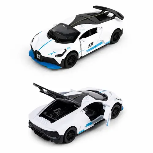 سيارة بوغاتي Bugatti مصبوبة من المعدن 1:32 - أبيض