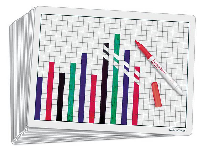 لوح للكتابة والمسح - مجموعة من 30 لوح رسم بياني
