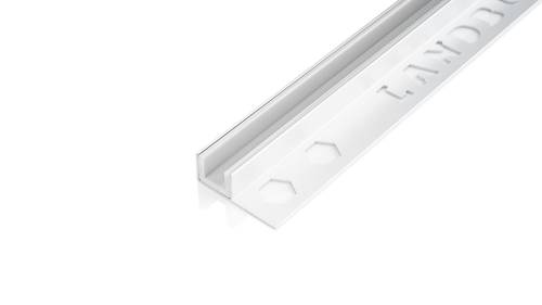نعلة مخفية بروفايل زجاج مع PVC سلفر مطفي 2.5متر 10مم GF002-SM-10W-12H LANDBUILD