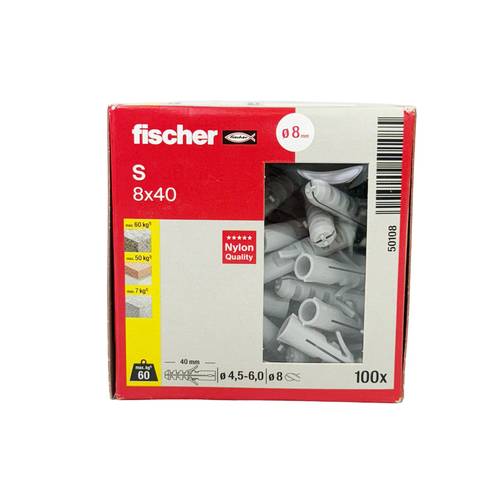 خابور 8 ملم بلاستيك fischer 50108