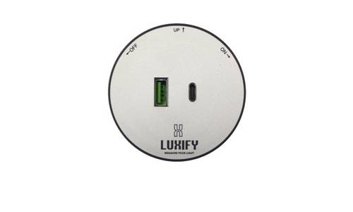 فياش مسطرة مضي مدور LUXIFY USB+TYEP CL  فضي