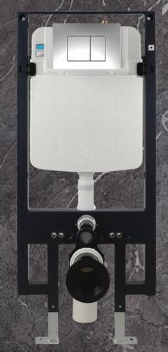 خزان سيفون مخفي + ضغطة F12 400-1 Concealed Cistern الخزف السعودي 