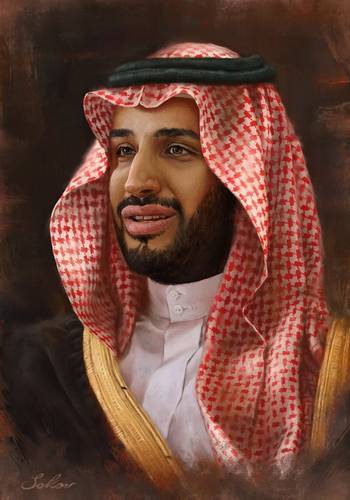 لوحة ولي العهد الامير محمد بن سلمان