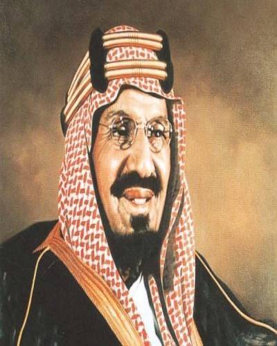 لوحة جدارية للملك عبدالعزيز