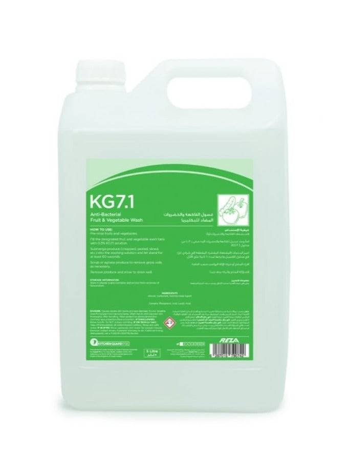KG7.1 غسول الفواكه و الخضار مضاد للبكتيريا 5 لتر